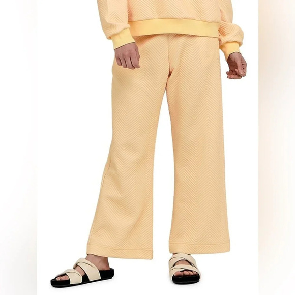 Charlie Holiday Soleil Motel Lounge Pants in Butter Yellow NWT - Picture 1 of 8